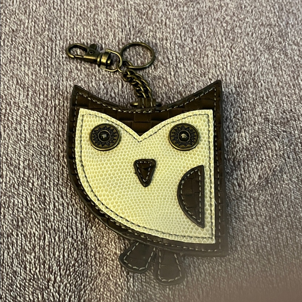 Chala Owl Coin Purse Key Fob/Purse Charm W/Zipper
